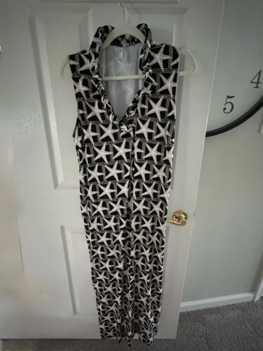 LuLu-B Ruffled Neck Maxi Dress